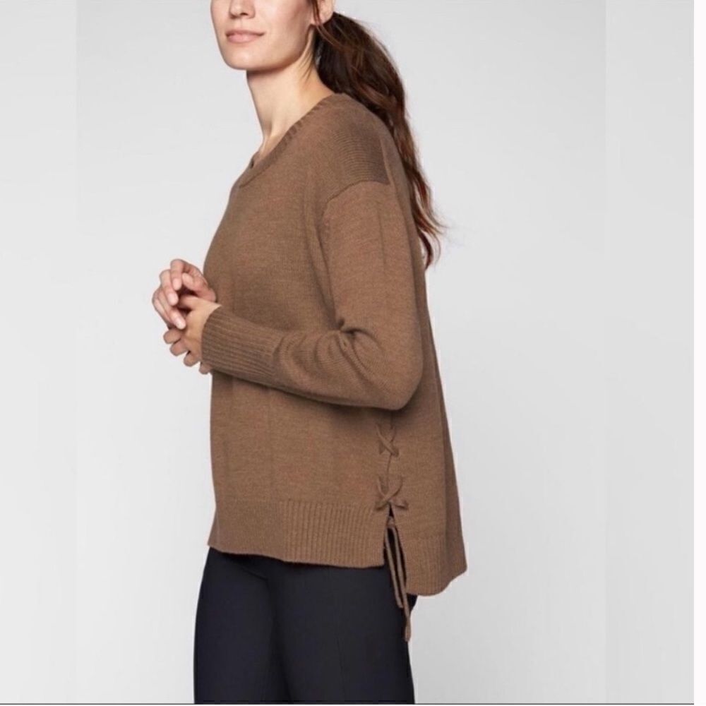 Brown Merino Wool Pullover Sweater
